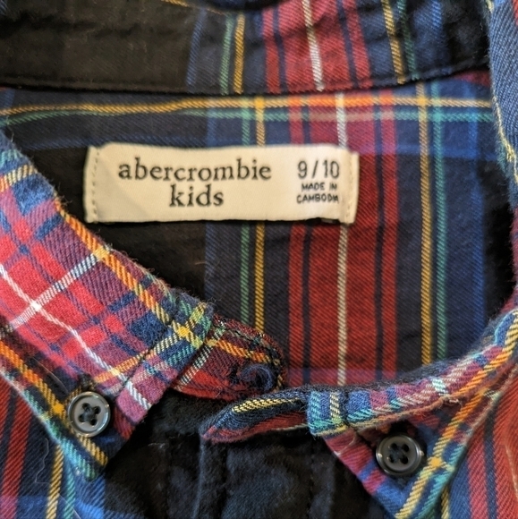 Abercrombie Kids Plaid Shirt -  9/10 yrs - Picture 2 of 5